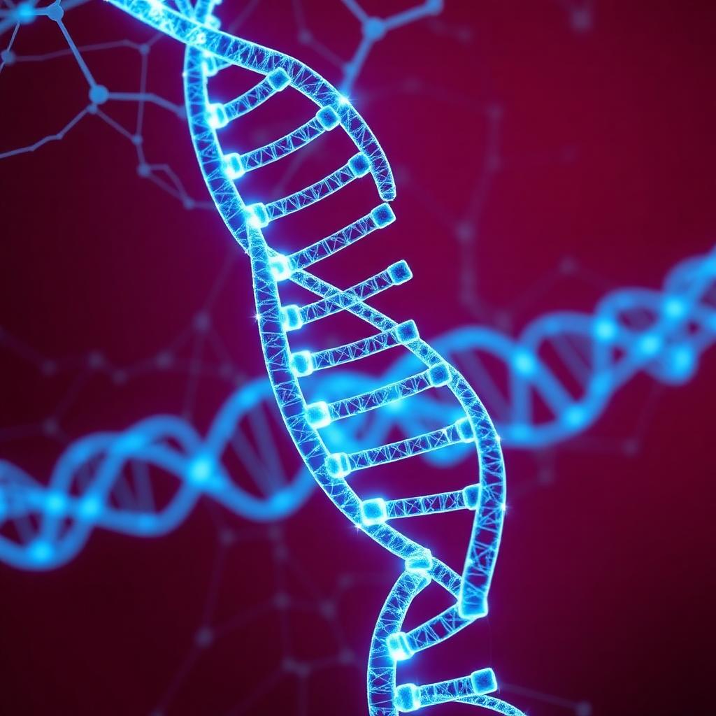 Genetic AI DNA neural network visualization