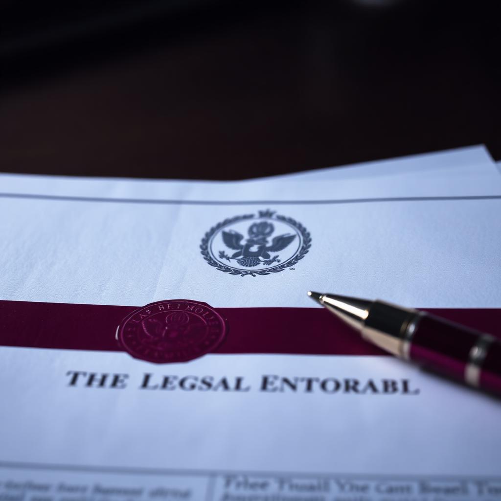 Corporate incorporation documents with wax seal